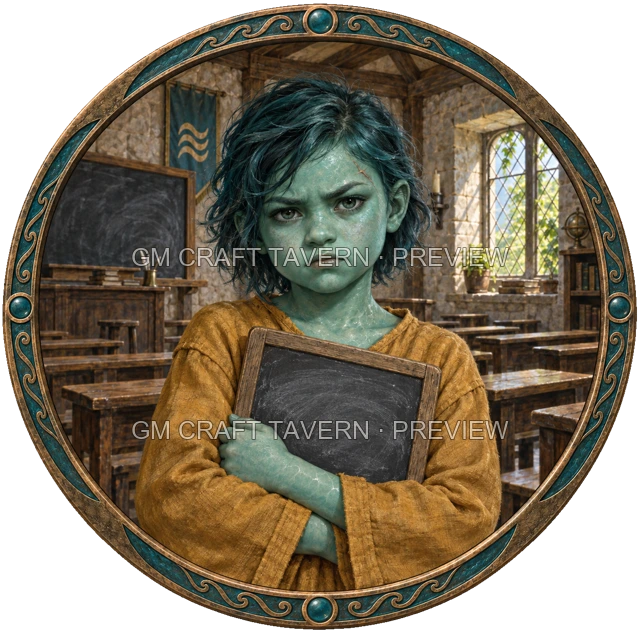 Grom Deepgrove - aperçu de token de villageois vu du dessus