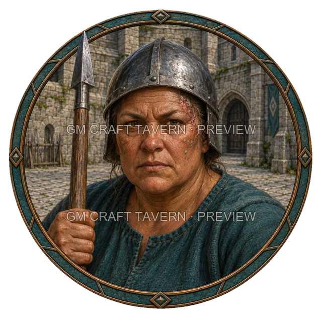 Durg Redcliff - aperçu de token de combattant vu du dessus