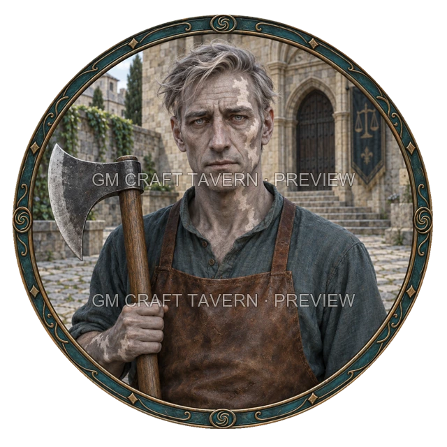 Varka Clearwell - aperçu de token de combattant vu du dessus