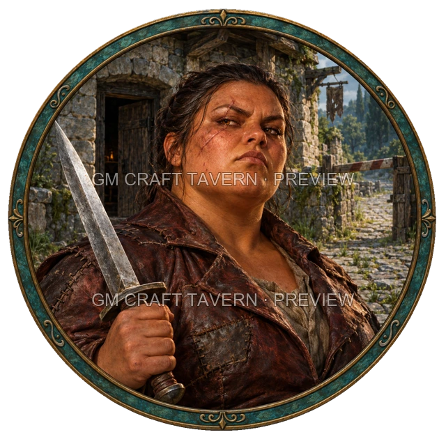 Aperçu de token de capitaine bandit vu du dessus