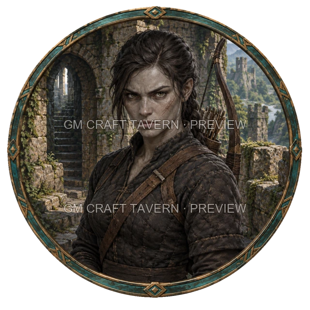 Aperçu de token d’archer ennemi vu du dessus