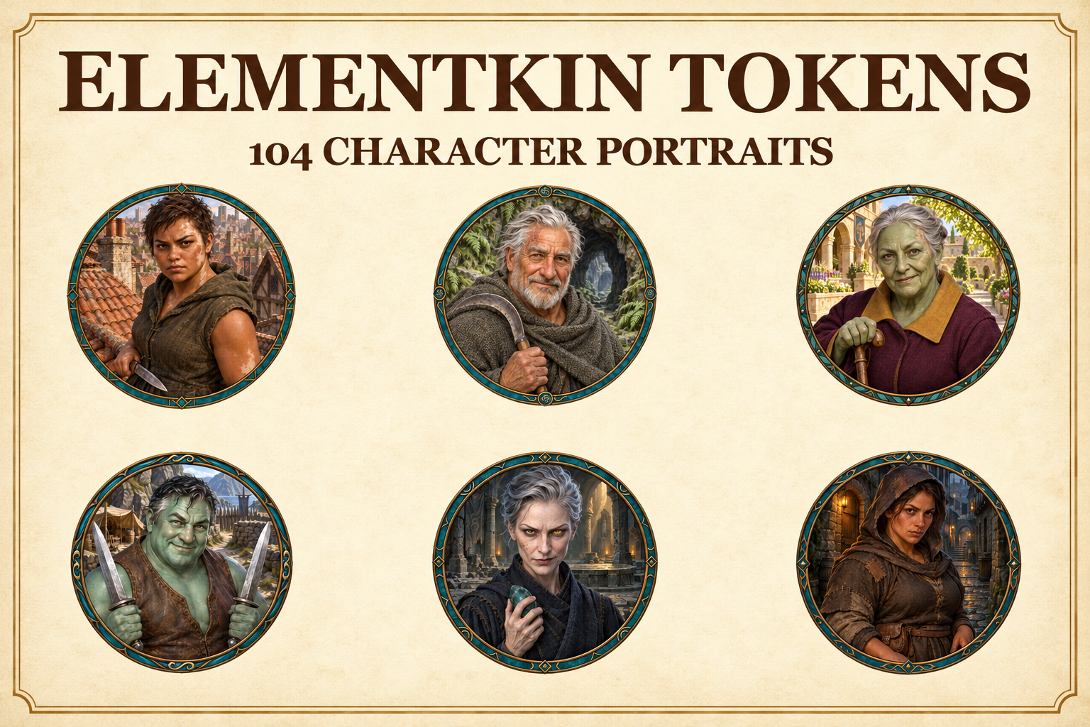Aperçu du produit Tokens de personnages élémentaires 1