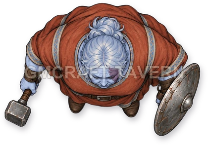 Aperçu du token vu du dessus de Grom Mossridge - Paladin
