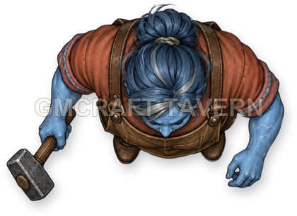 Aperçu du token vu du dessus de Grom Westmere - Forgeron