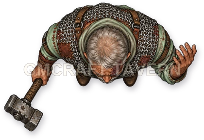 Morga Clearwell - aperçu de token de combattant vu du dessus