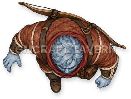 107 · Enemy 26 - Beast Poacher top-down token preview