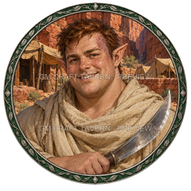 Aperçu du token vu du dessus de Sylva Stonebrook — barbare