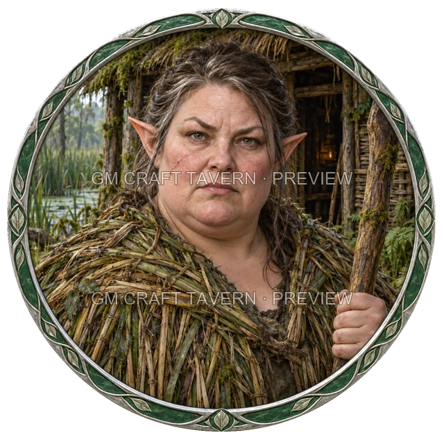 Aperçu du token vu du dessus de Talen Reedvale — druide