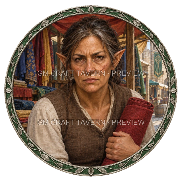 Aperçu du token vu du dessus de Talen Birchhaven — marchand