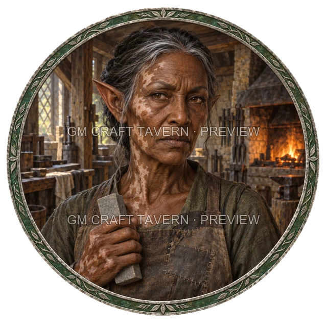 Aperçu du token vu du dessus de Lorin Westmere — forgeron