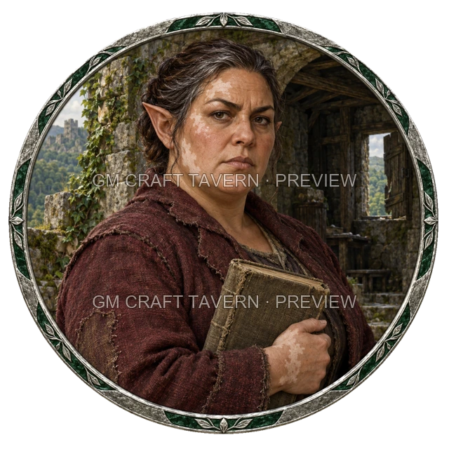 Talen Hillward - Paria, aperçu du token vu du dessus