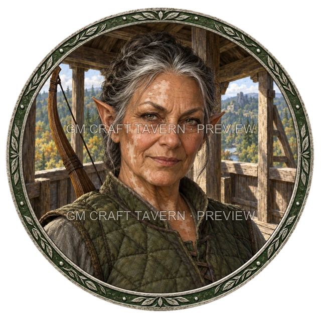 Lorin Redcliff - Combattant, aperçu du token vu du dessus