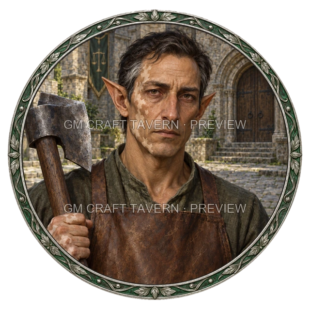 Sylva Clearwell - Combattante, aperçu du token vu du dessus