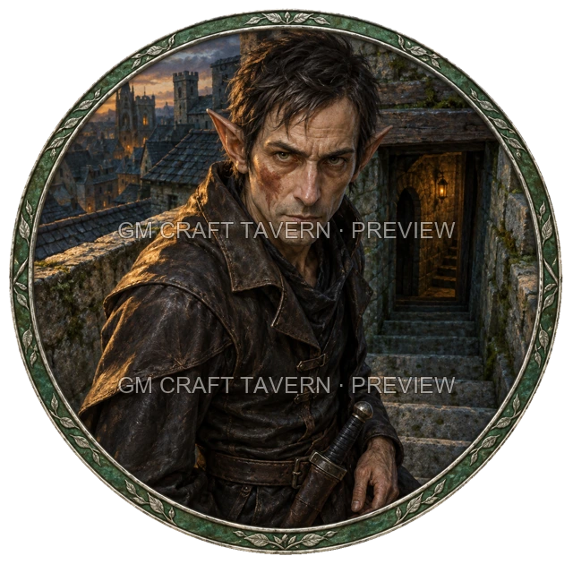 Aperçu de token d’assassin vu du dessus