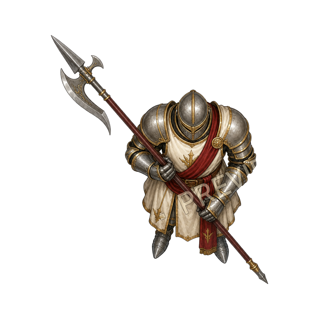 Halberd Sergeant top-down token preview