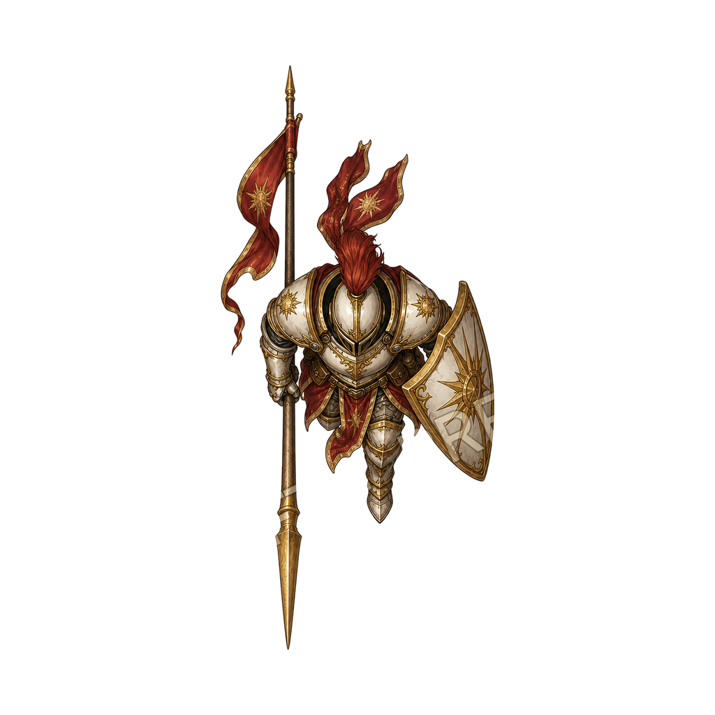 Sunlance Foot Knight top-down token preview