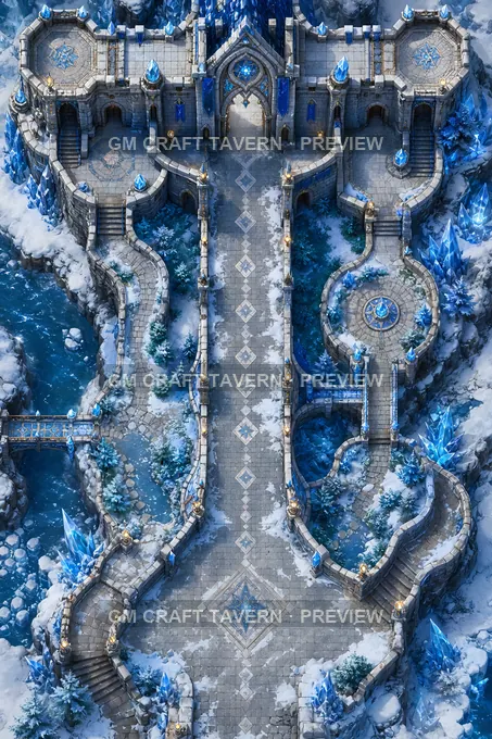 Winter Crown Gatehouse battlemap preview
