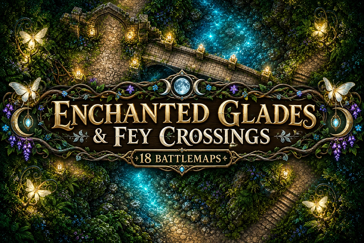 Enchanted Glades And Fey Crossings — 18 Battlemaps
