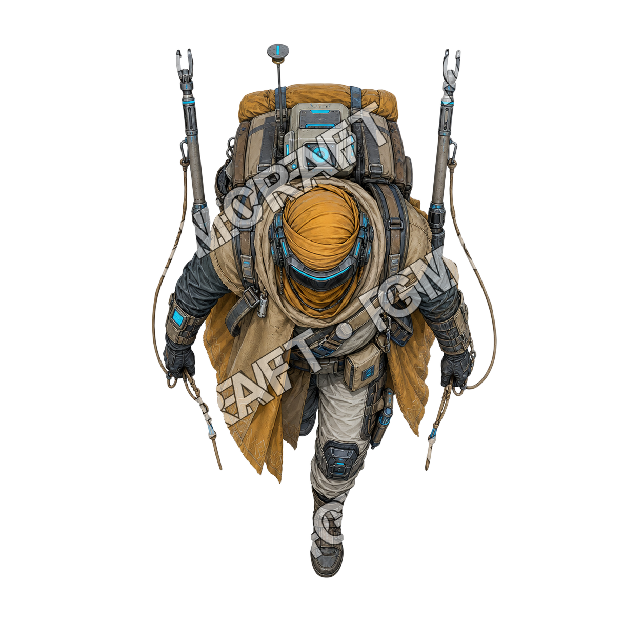 Aperçu du token vu du dessus : gardien de troupeaux de Dune Rig
