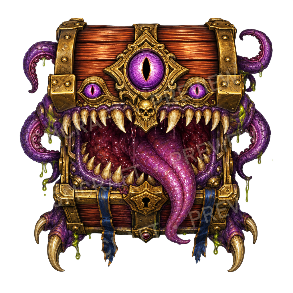 Treasure Chest Mimic top-down token preview
