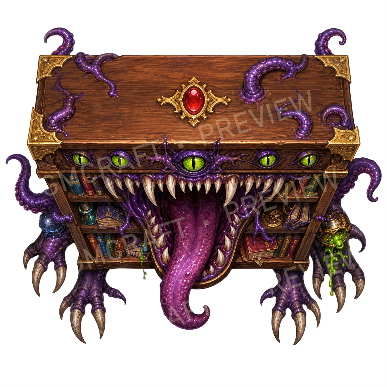 Bookshelf Mimic top-down token preview