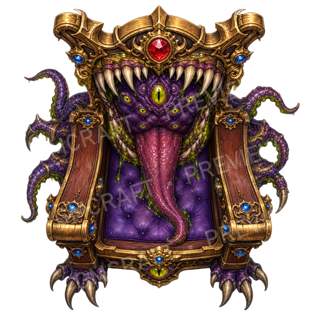 Throne Mimic top-down token preview