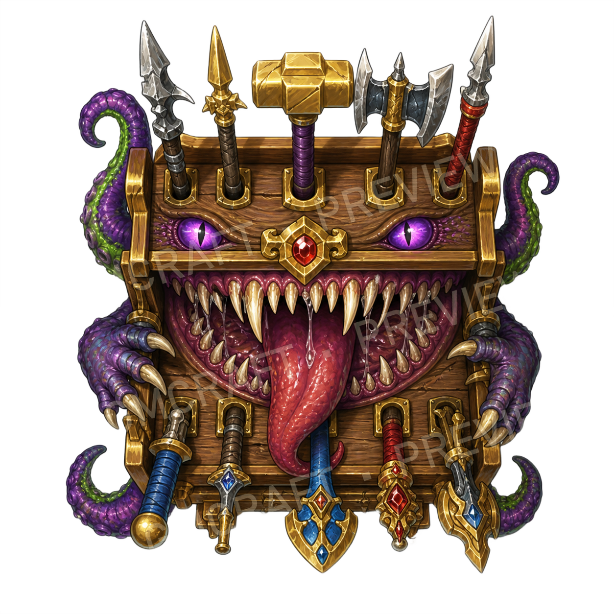 Weapon Rack Mimic top-down token preview