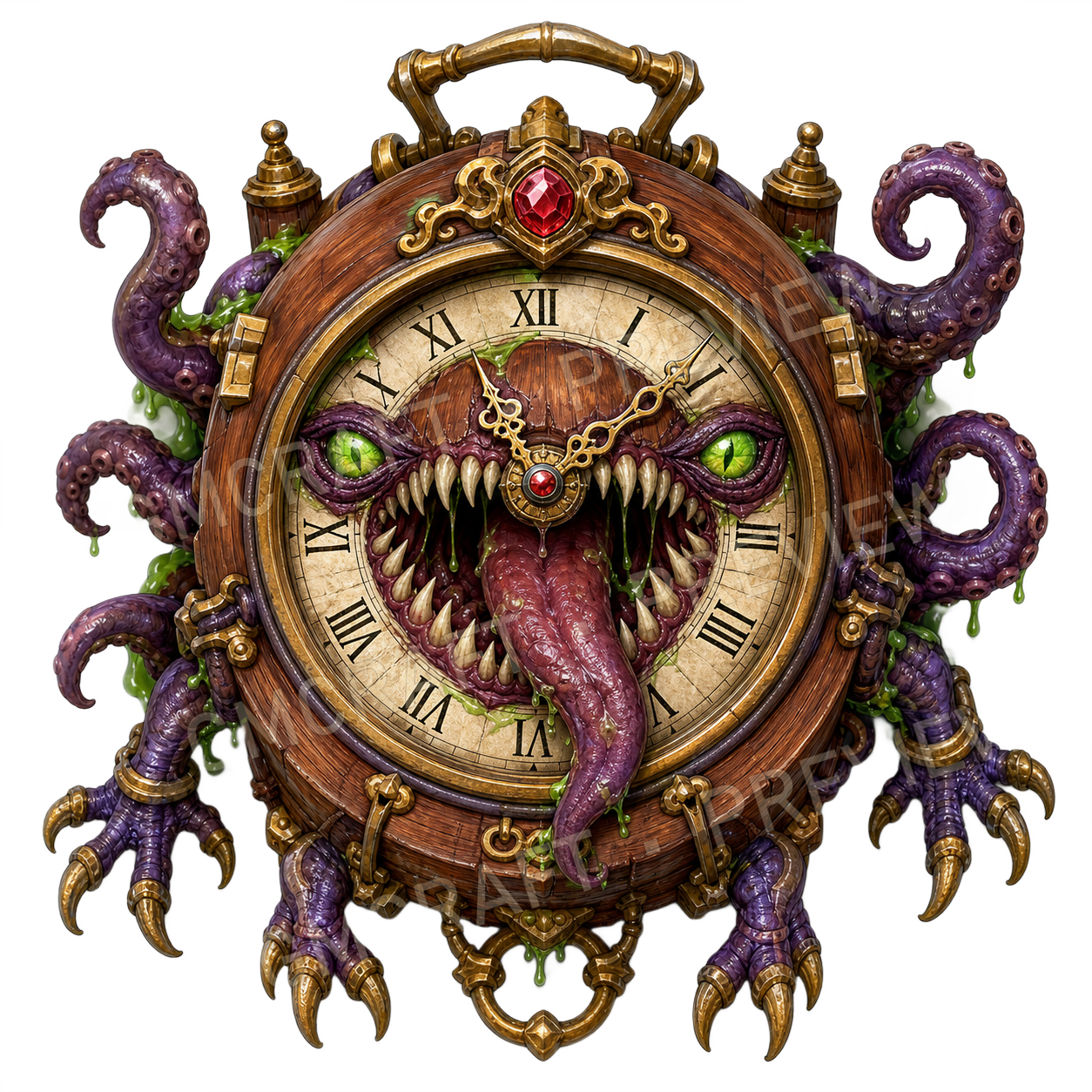 Clock Mimic top-down token preview