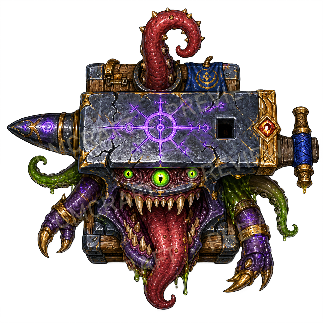 Anvil Mimic top-down token preview