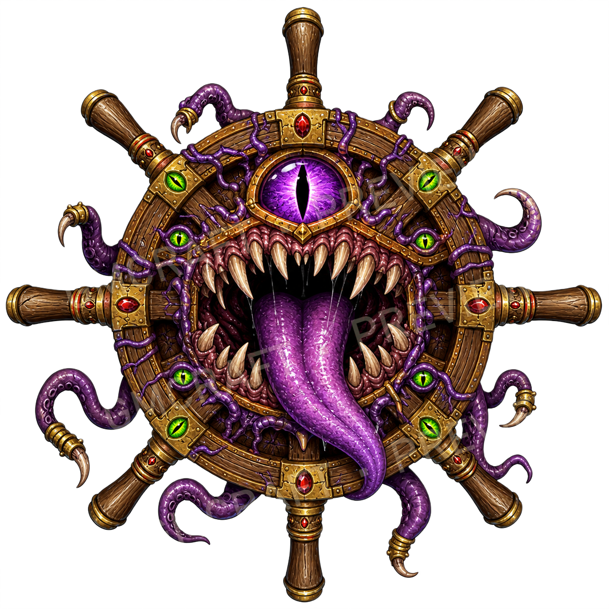 Ship Wheel Mimic top-down token preview
