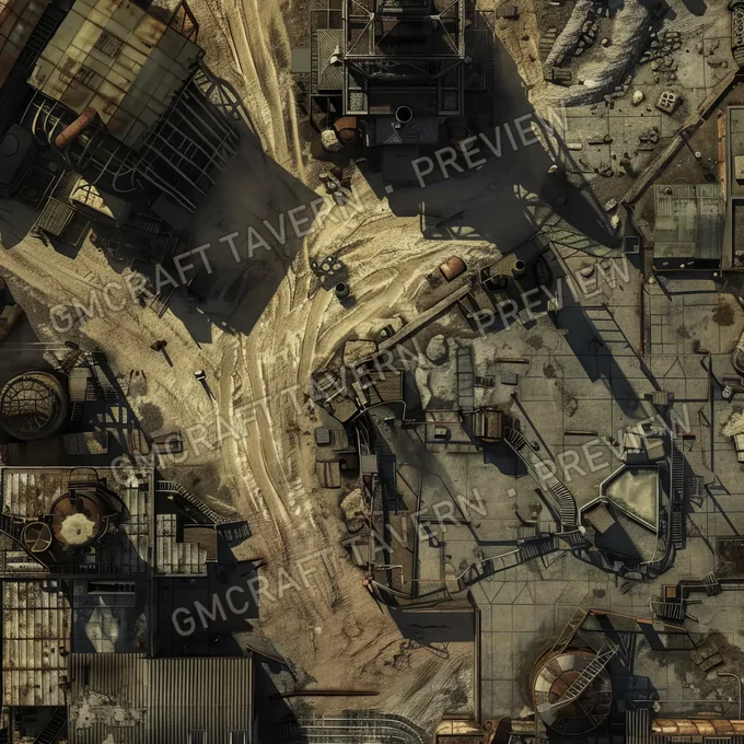 Abandonned Robots battlemap preview