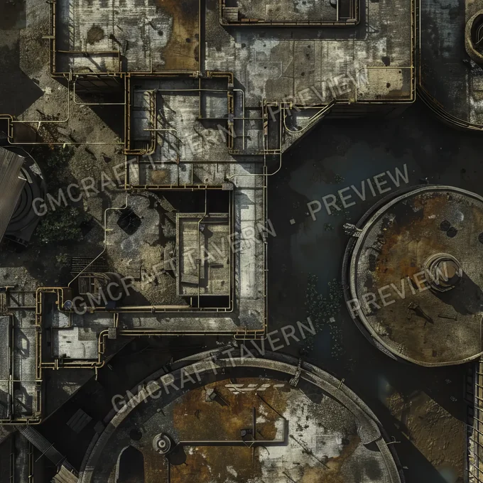 Toxic Waste Treatment Center battlemap preview