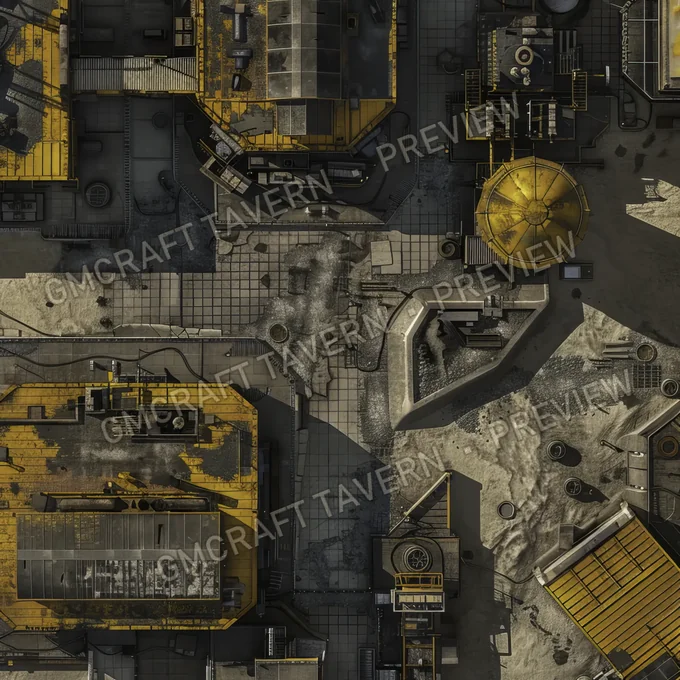 Toxic Waste Treatment Center battlemap preview