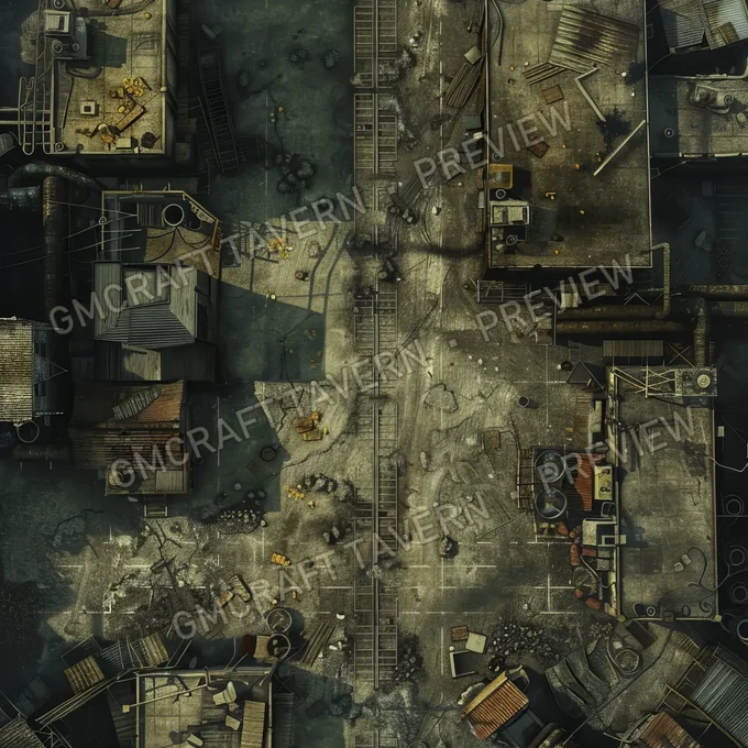 Pollued Nucear Site Battlema battlemap preview