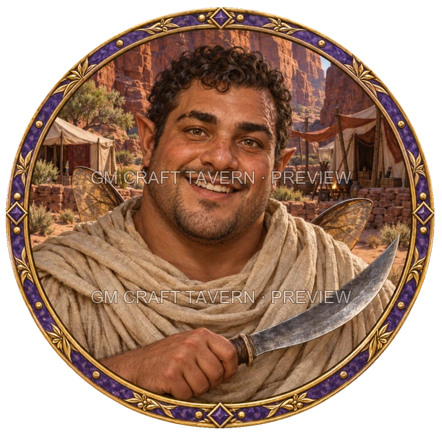 Aperçu du token vu du dessus de Varka Stonebrook - Barbare