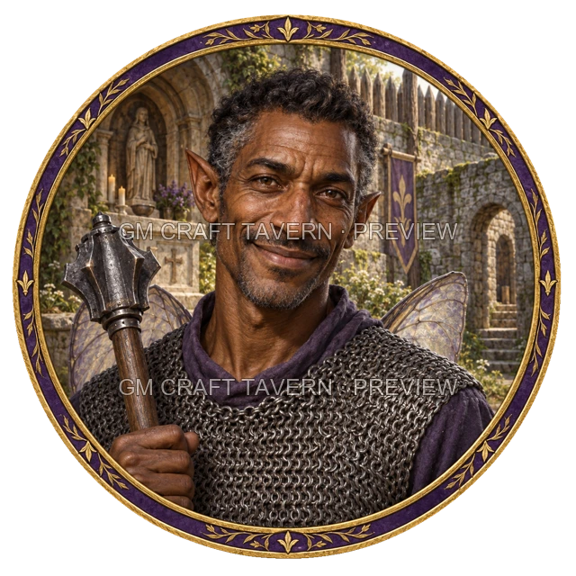 Aperçu du token vu du dessus de Varka Reedvale - Clerc
