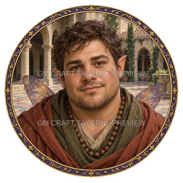 Aperçu du token vu du dessus de Besha Ashfield - Moine