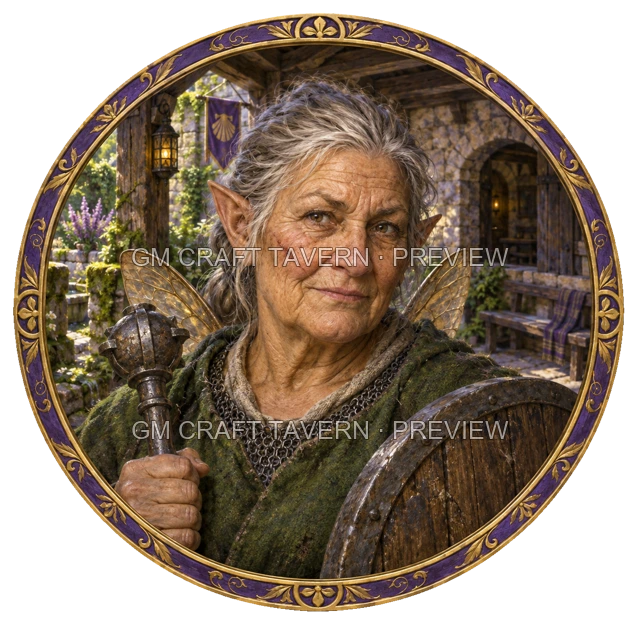 Aperçu du token vu du dessus de Urdan Mossridge - Paladin
