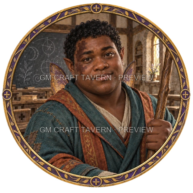 Aperçu du token vu du dessus de Besha Ironwell - Magicien