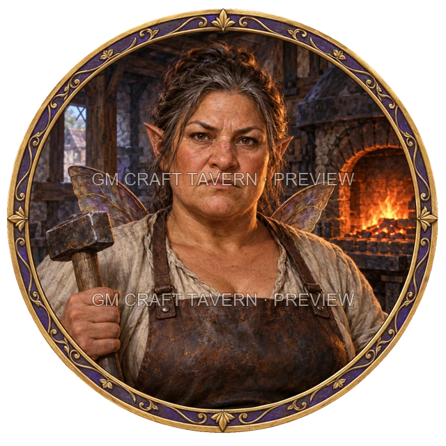 Aperçu du token vu du dessus de Grom Westmere - Forgeron