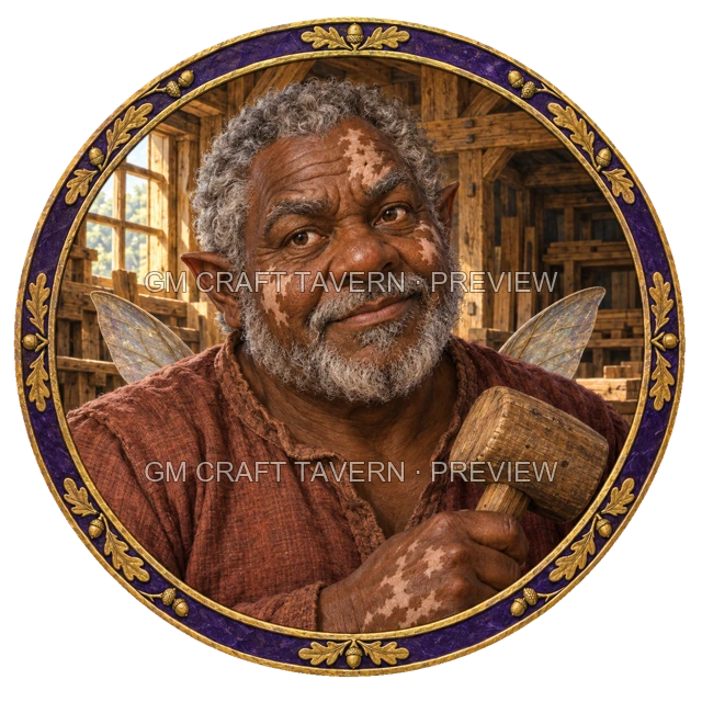 Morga Oakbend - aperçu de token d’artisan vu du dessus