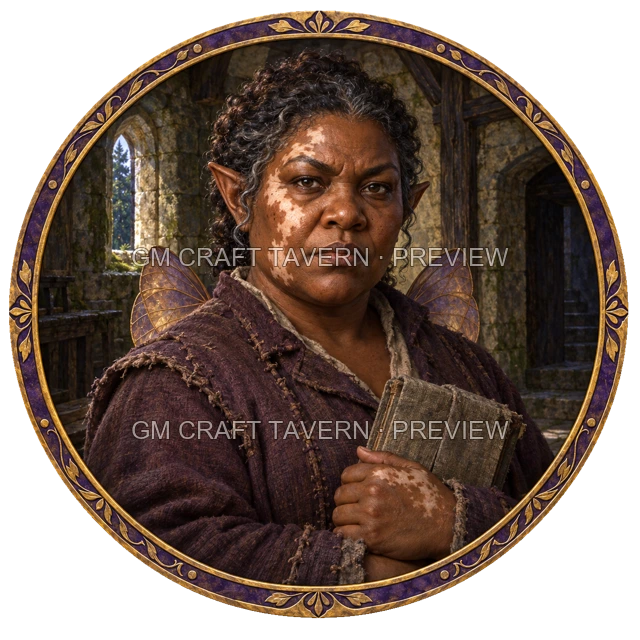 Durg Hillward - aperçu de token de paria vu du dessus