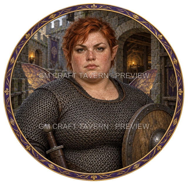 Grom Redcliff - aperçu de token de combattant vu du dessus