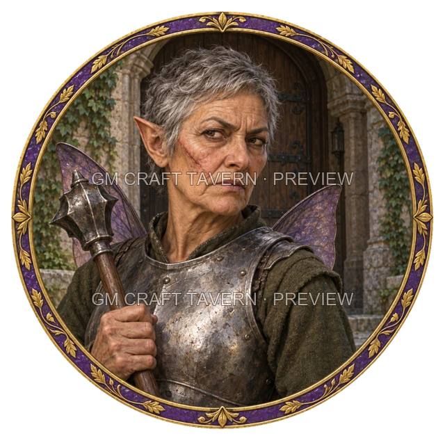 Urdan Clearwell - aperçu de token de combattant vu du dessus