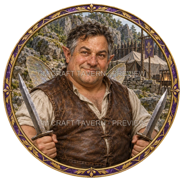 Durg Clearwell - aperçu de token de combattant vu du dessus