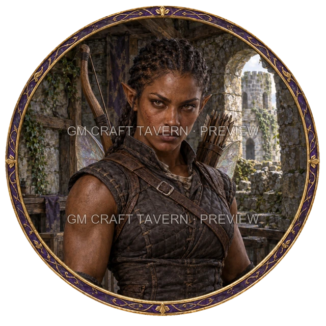 Aperçu de token d’archer ennemi vu du dessus