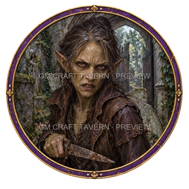 Aperçu de token de bandit mort-vivant vu du dessus