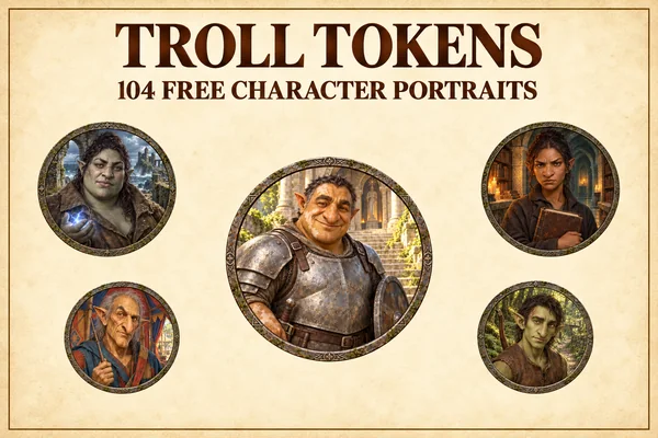 Tokens gratuits de personnages trolls