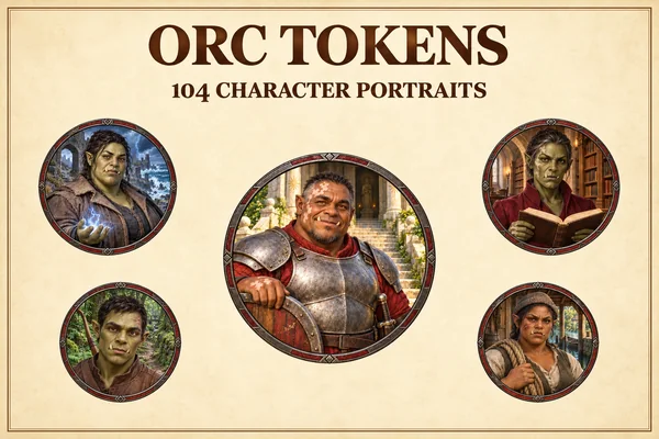 Tokens de personnages orcs