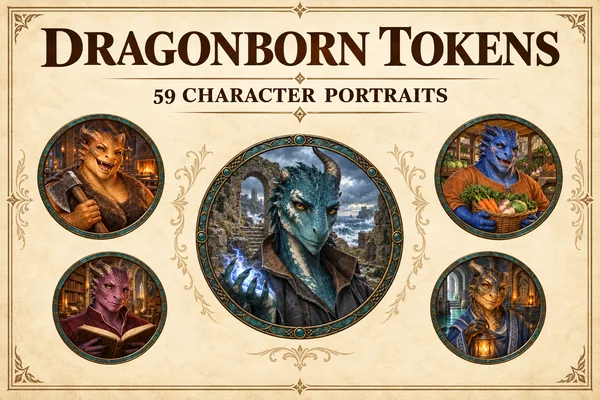 Tokens de personnages drakéides
